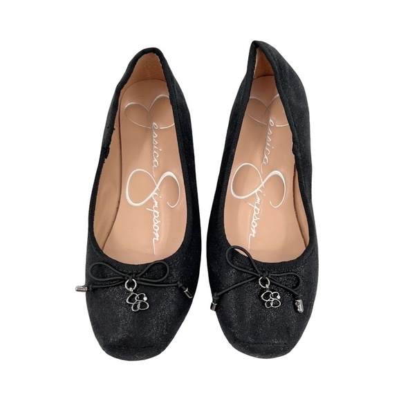 Jessica Simpson Everly Black Ballet Flats Size 12 1/2 Girl's - Picture 2 of 6
